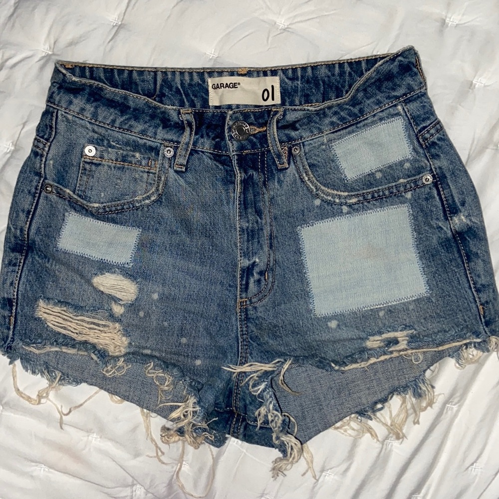 Garage Festival High-Rise Denim Shorts
